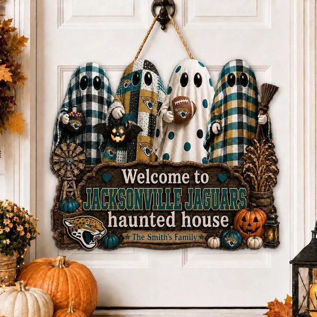 NFL WOODEN SIGN HALLOWEEN CUSTOM NAME FOR FAN
