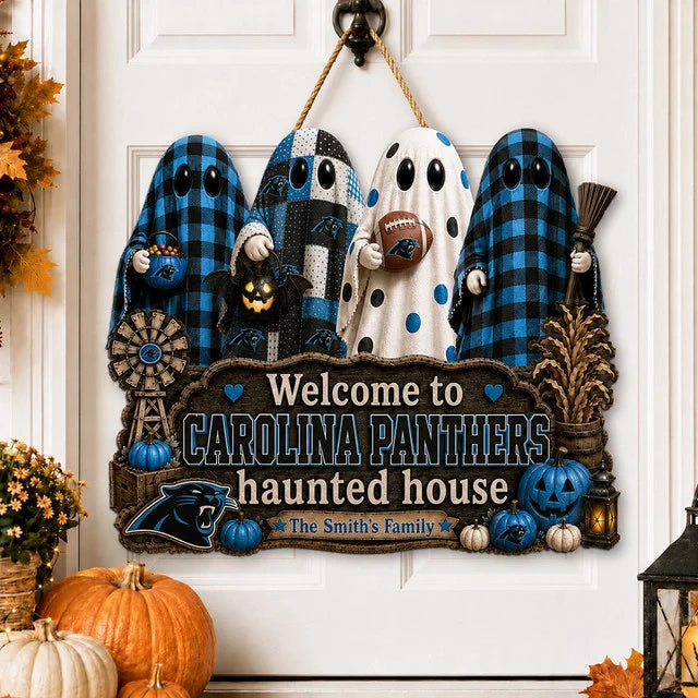 NFL WOODEN SIGN HALLOWEEN CUSTOM NAME FOR FAN