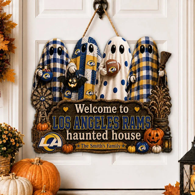 NFL WOODEN SIGN HALLOWEEN CUSTOM NAME FOR FAN