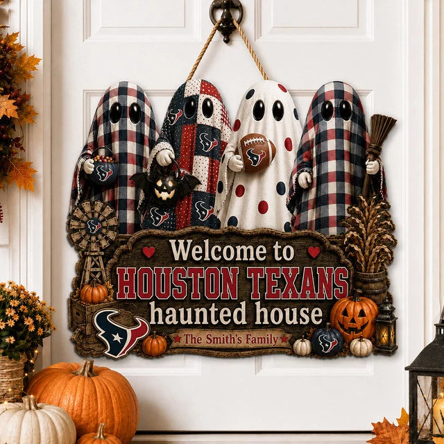 NFL WOODEN SIGN HALLOWEEN CUSTOM NAME FOR FAN