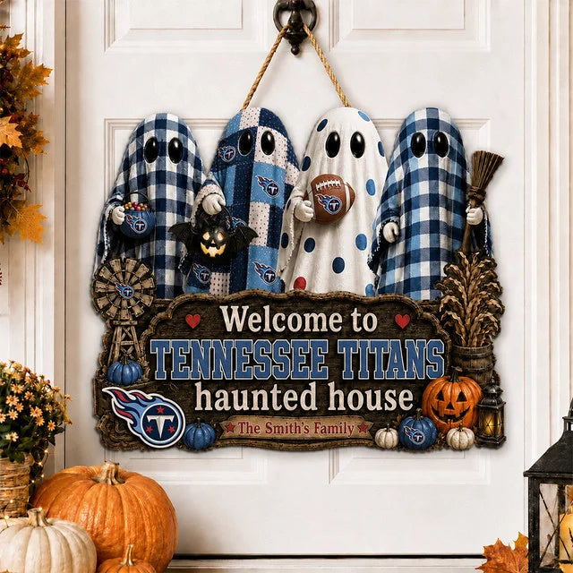 NFL WOODEN SIGN HALLOWEEN CUSTOM NAME FOR FAN