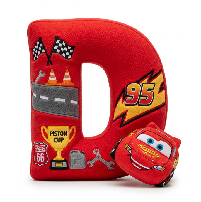 Racing Alphabet Initial Letters Custom Shape Pillow - Personalized Gifts For Kids