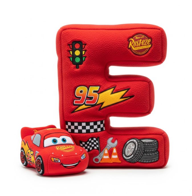 Racing Alphabet Initial Letters Custom Shape Pillow - Personalized Gifts For Kids