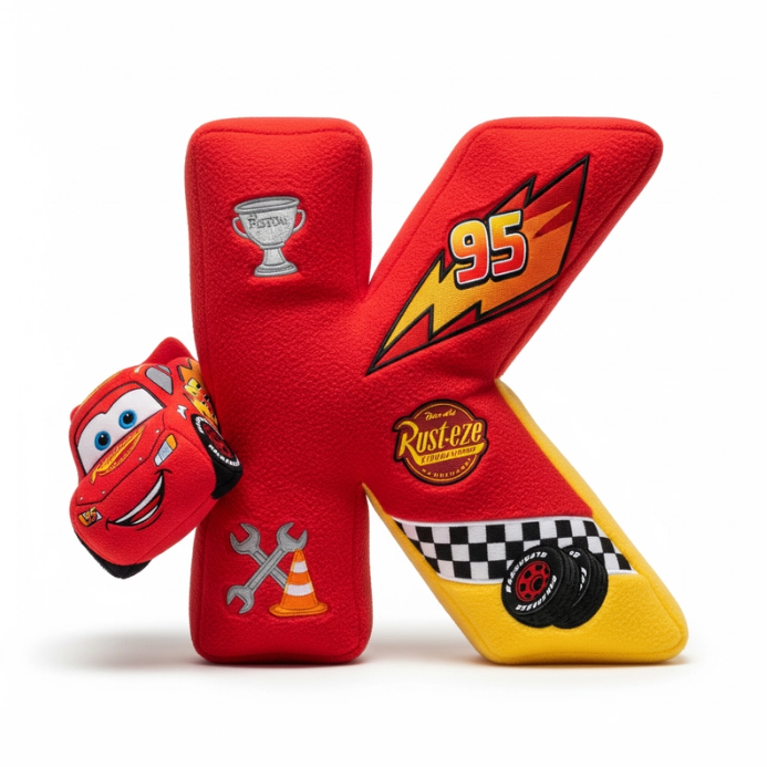 Racing Alphabet Initial Letters Custom Shape Pillow - Personalized Gifts For Kids