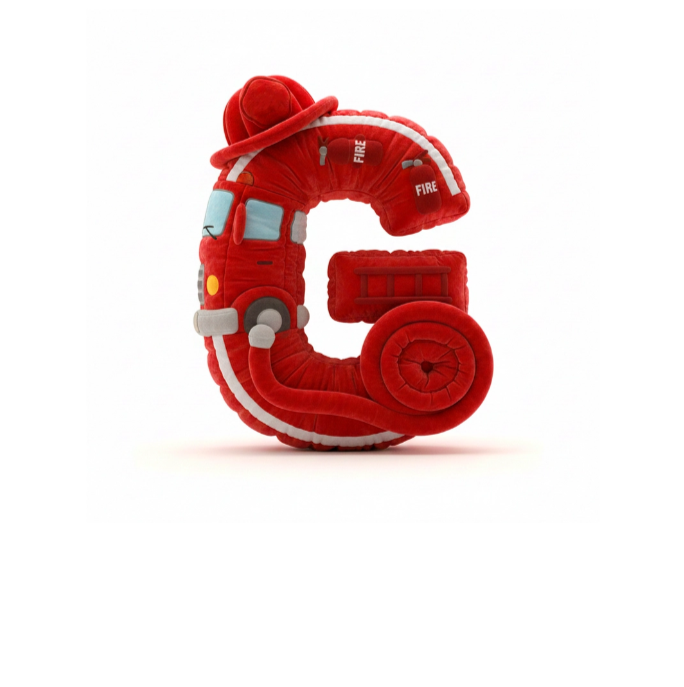 Firefighter Alphabet Initial Letters Custom Shaped Pillow - Personalized Gifts For Firefighters