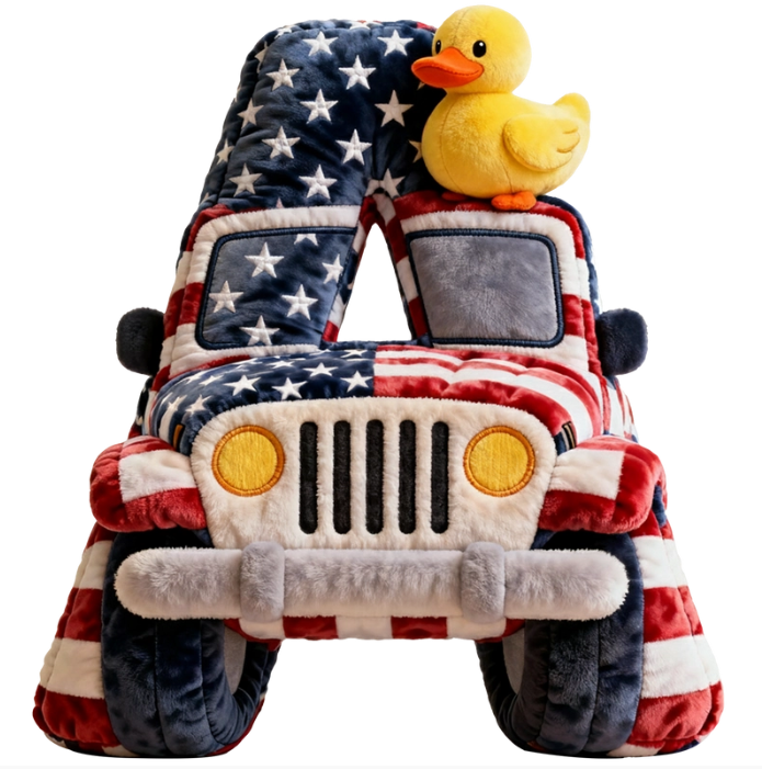 Adventure Initial Letter Pillow – Personalized Gifts For Off-Road Lovers