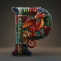 Mythical Initial Pillow Personalized Gifts