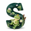 Adorable Frog Initial Pillow - Personalized Gift For Frog Lovers