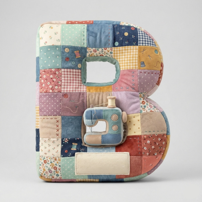 Sewing Alphabet Initial Letter Custom Shaped Pillow - Personalized Gifts For Sewing Lovers