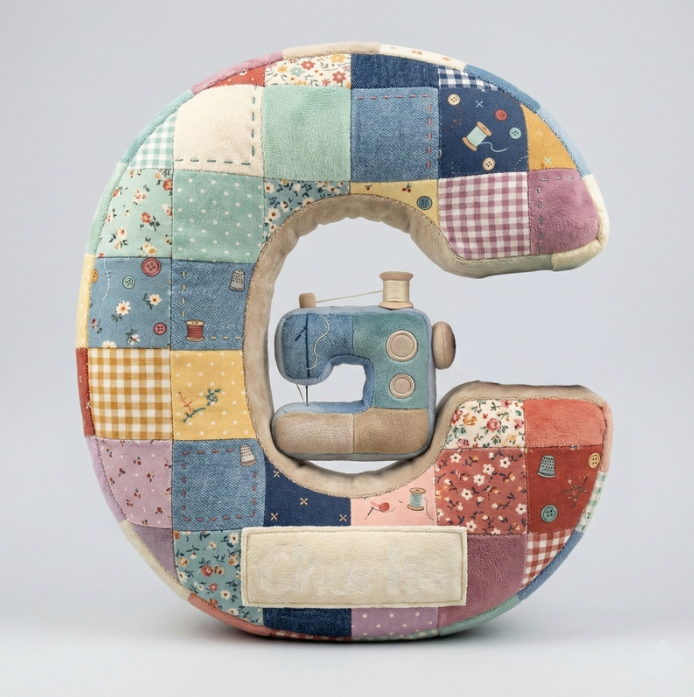 Sewing Alphabet Initial Letter Custom Shaped Pillow - Personalized Gifts For Sewing Lovers