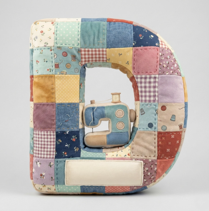 Sewing Alphabet Initial Letter Custom Shaped Pillow - Personalized Gifts For Sewing Lovers