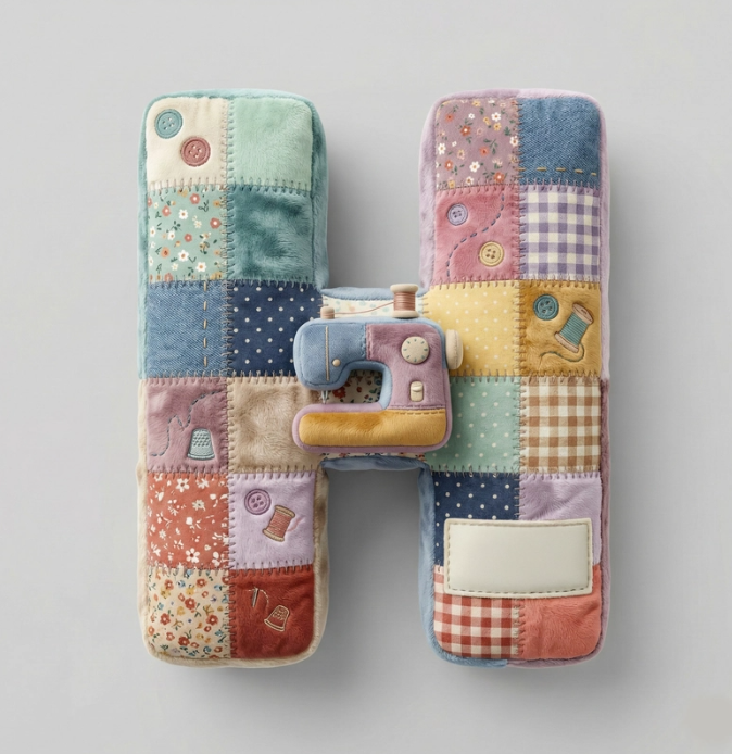 Sewing Alphabet Initial Letter Custom Shaped Pillow - Personalized Gifts For Sewing Lovers