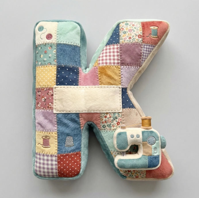 Sewing Alphabet Initial Letter Custom Shaped Pillow - Personalized Gifts For Sewing Lovers