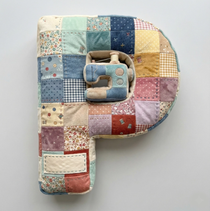 Sewing Alphabet Initial Letter Custom Shaped Pillow - Personalized Gifts For Sewing Lovers