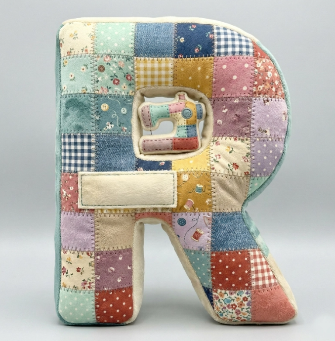 Sewing Alphabet Initial Letter Custom Shaped Pillow - Personalized Gifts For Sewing Lovers