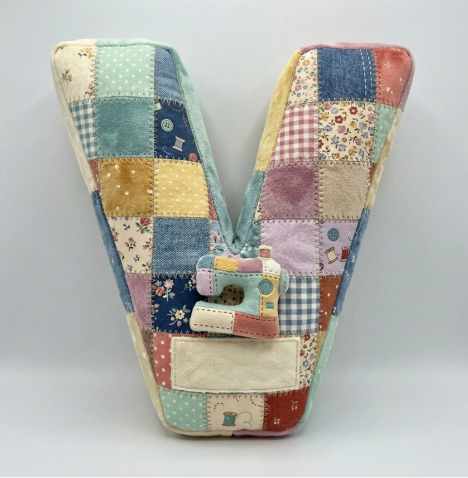 Sewing Alphabet Initial Letter Custom Shaped Pillow - Personalized Gifts For Sewing Lovers