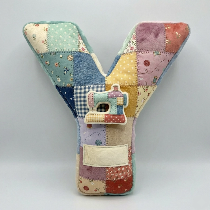 Sewing Alphabet Initial Letter Custom Shaped Pillow - Personalized Gifts For Sewing Lovers