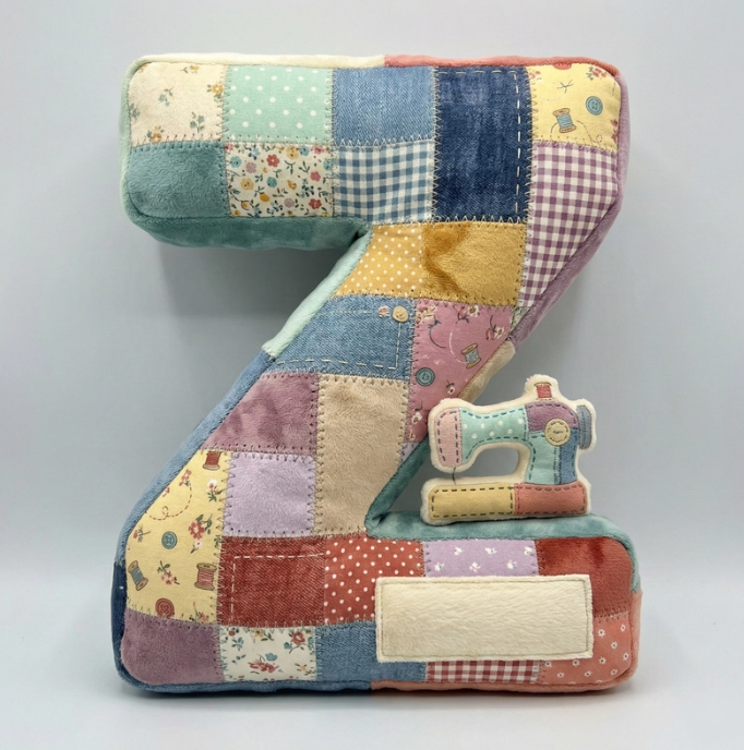 Sewing Alphabet Initial Letter Custom Shaped Pillow - Personalized Gifts For Sewing Lovers