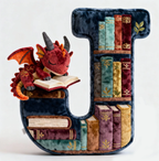 Book Dragon Alphabet Initial Letters Pillow, Personalized Gifts For Book Lovers