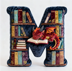 Book Dragon Alphabet Initial Letters Pillow, Personalized Gifts For Book Lovers