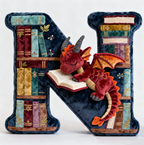 Book Dragon Alphabet Initial Letters Pillow, Personalized Gifts For Book Lovers
