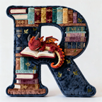Book Dragon Alphabet Initial Letters Pillow, Personalized Gifts For Book Lovers