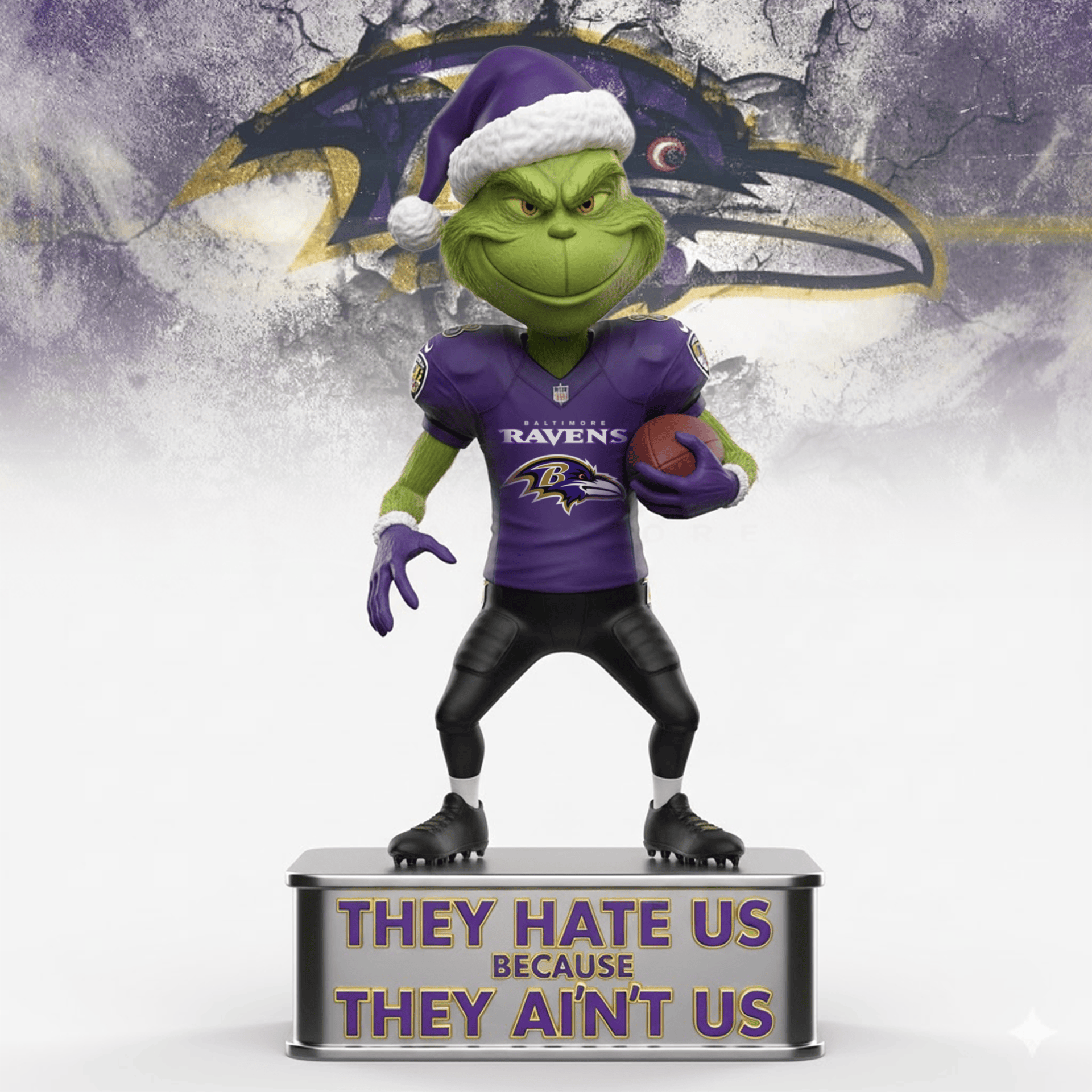 The Grinch x NFL teams – Christmas Acrylic Art Block