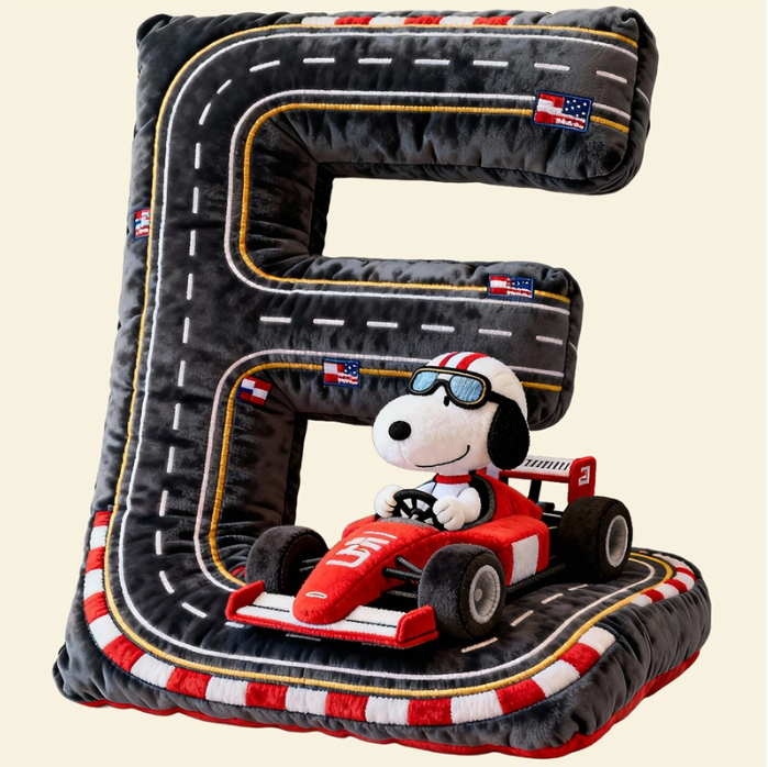 Cute Alphabet Letters Pillow – Personalized Gift for Racing Lovers
