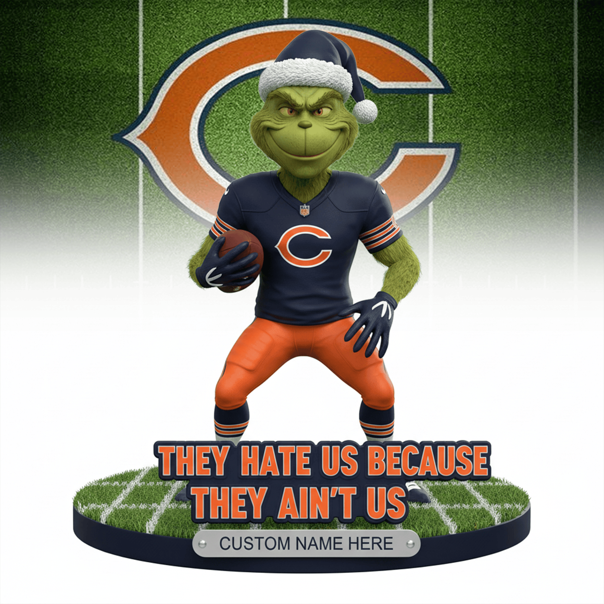 The Grinch x NFL teams – Christmas Acrylic Art Block