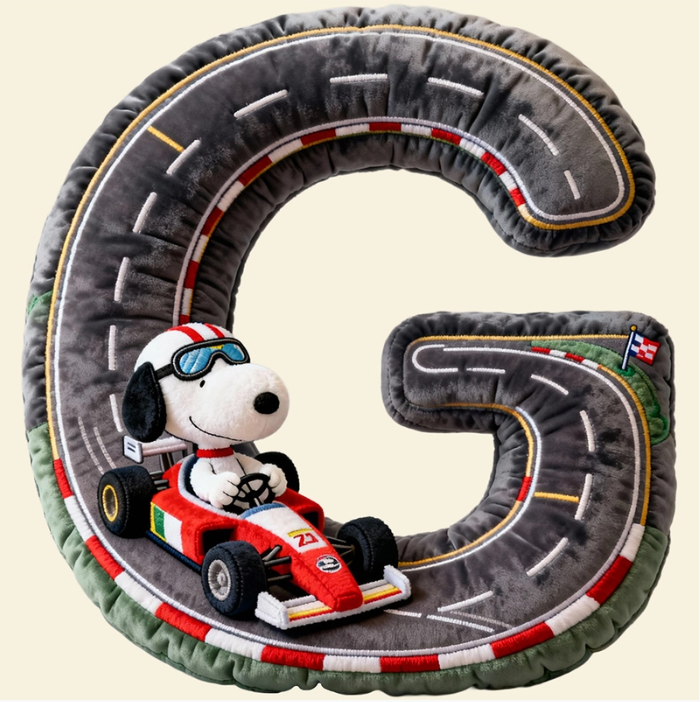 Cute Alphabet Letters Pillow – Personalized Gift for Racing Lovers