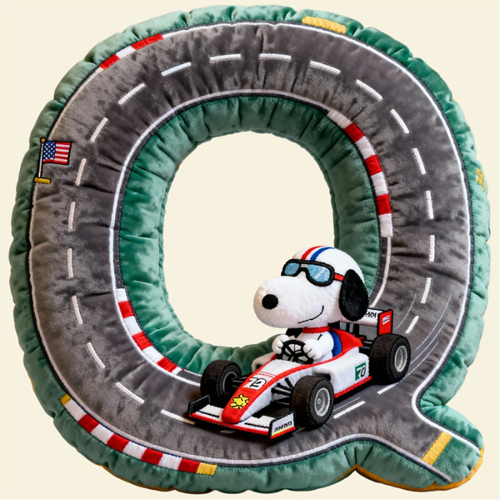 Cute Alphabet Letters Pillow – Personalized Gift for Racing Lovers