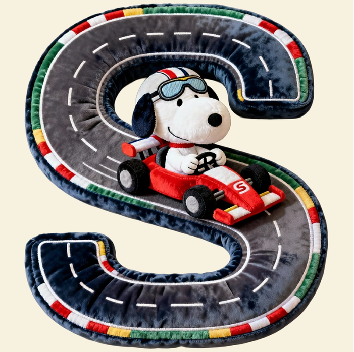 Cute Alphabet Letters Pillow – Personalized Gift for Racing Lovers