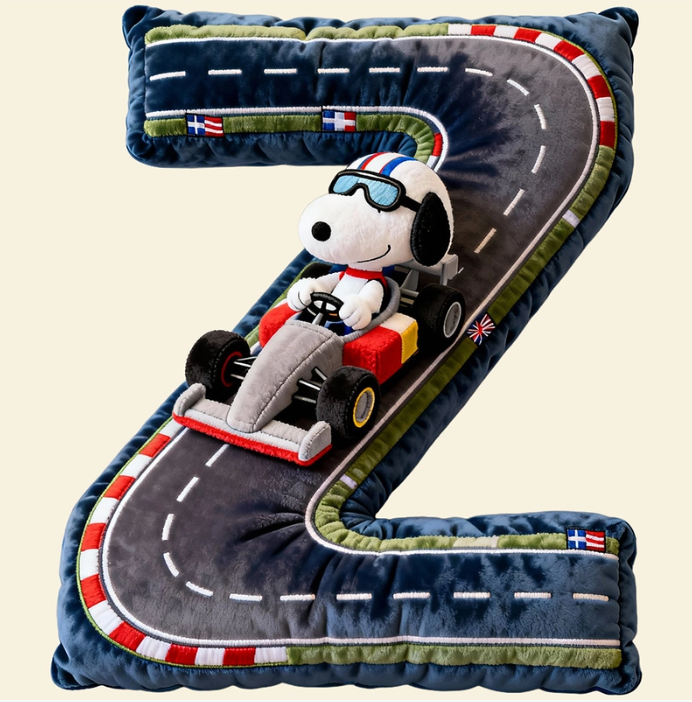Cute Alphabet Letters Pillow – Personalized Gift for Racing Lovers