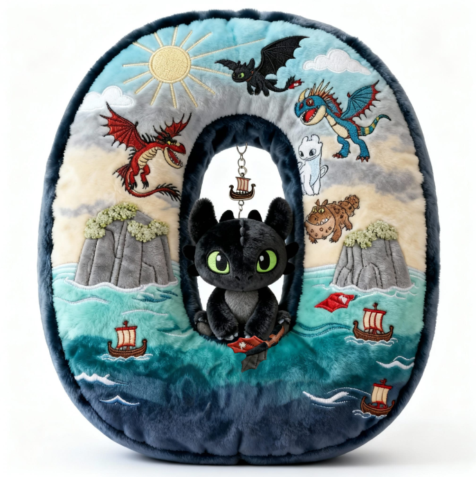 Fantasy World Alphabet Initial Letter Shaped Pillow - Personalized Gifts For Kids & Cuteness Lovers