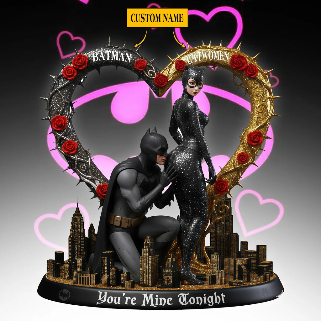 BTM Personalized Dark Night Valentine - Custom Shaped Acrylic Block