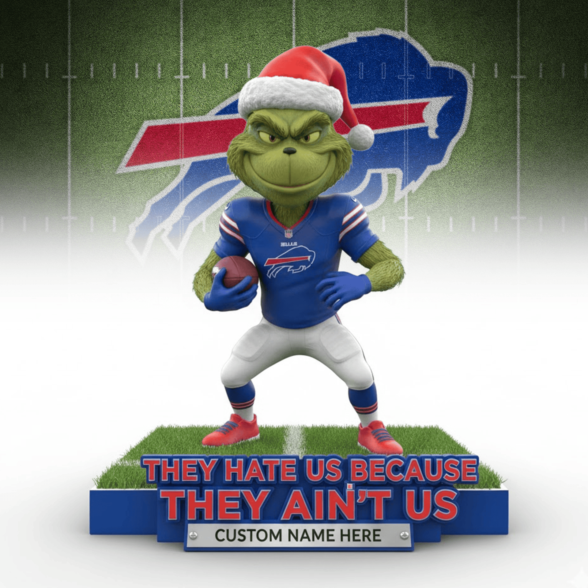 The Grinch x NFL teams – Christmas Acrylic Art Block