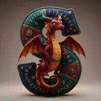 Mythical Initial Pillow Personalized Gifts