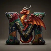 Mythical Initial Pillow Personalized Gifts