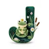 Adorable Frog Initial Pillow - Personalized Gift For Frog Lovers