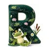 Adorable Frog Initial Pillow - Personalized Gift For Frog Lovers