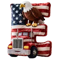 Alphabet Trucker Pillow Personalized Gifts For Trucker Lovers
