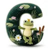 Adorable Frog Initial Pillow - Personalized Gift For Frog Lovers