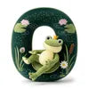 Adorable Frog Initial Pillow - Personalized Gift For Frog Lovers