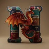 Mythical Initial Pillow Personalized Gifts