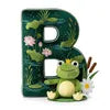 Adorable Frog Initial Pillow - Personalized Gift For Frog Lovers