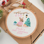 Baby’s First Christmas Ornament – Personalized Embroidered Keepsake